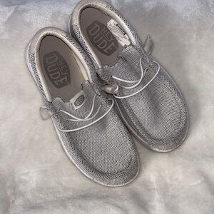 Hey Dude Wendy Men's Stone White Slip-On Loafers